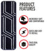 Navy Blue Stair Carpet Treads (Set of 13)