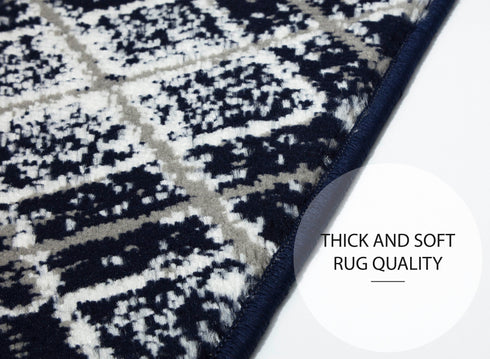 Navy Blue Frost Carpet Stair Treads (Set of 13)