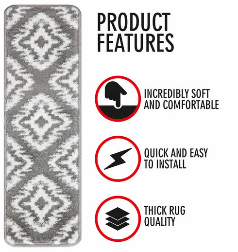 Stair Treads Carpet Set of 13 Beige