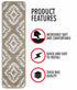 Light Brown & White Indoor Carpet Stair Treads (Pack of 13)