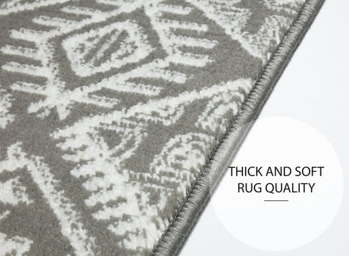 Aztec Ruins Gray Carpet Stair Treads (Set of 13)
