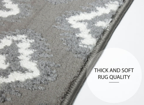 Gray & White Indoor Carpet Stair Rugs (Set of 13)