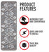 Gray Aztec Themed Indoor Stair Treads (Pack of 13)