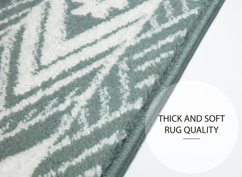 Teal Floral Indoor Carpet Stair Treads (Pack of 13)