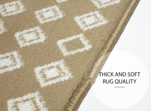 Gold & White Carpet Indoor Stair Treads (Set of 13)