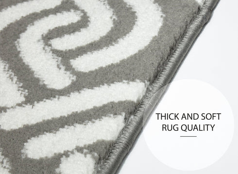 Wavy Gray Carpet Stair Covers (Pack of 13)