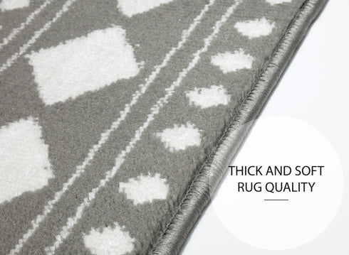 Diamond Gray Low Pile Stair Tread Covers (Set of 13)