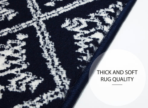 Navy Blue Stair Rugs (Set of 13)