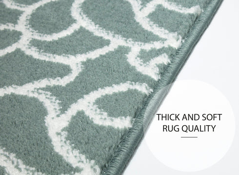 Teal Staircase Steps Modern Carpet Runners (Set of 13)