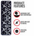 Navy Blue & White Stair Treads Carpet (Set of 13)