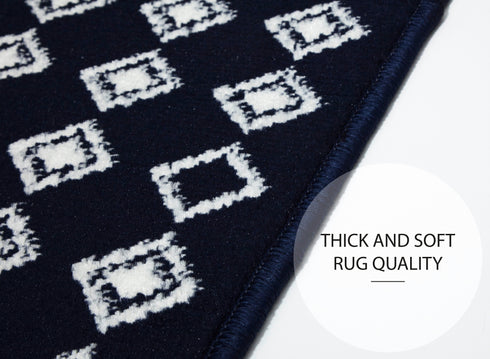 Dark Blue Indoor Carpet Stair Treads (Pack of 13)