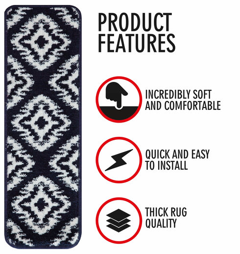 Black Snow Stair Treads (Set of 13)