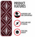 Red & White Soft Stair Treads (Set of 13)