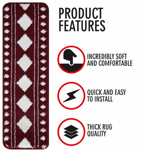 Red Diamond Indoor Stair Treads (Set of 13)