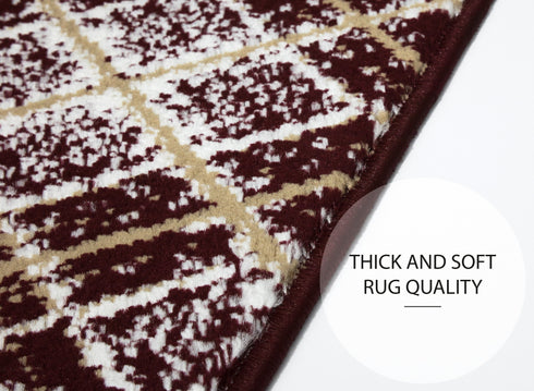 Maroon Red Frost Carpet Stair Runners (Set of 13)