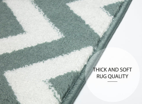 Teal Wavy Carpet Stair Treads (Set of 13)