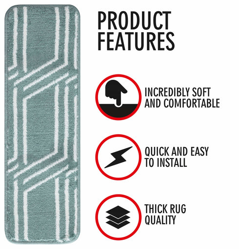 Teal Carpet Runner Strips (Set of 13)