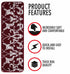 Maroon Stair Carpet Treads Indoor (Set of 13)
