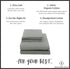 Signature 100% Cotton Sheets - 4 Piece - Sheet & Pillowcase Sets - Grey Sheets Queen Set - Hotel Luxury - Organic Cotton Sheets - Cooling Sheets - Extra Soft - Queen Bed Set - Deep Pocket Queen Sheets