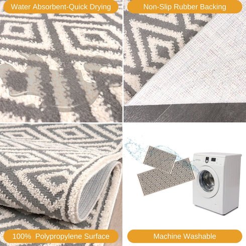 Amelia - Premium Turkish Bathroom Rug Set