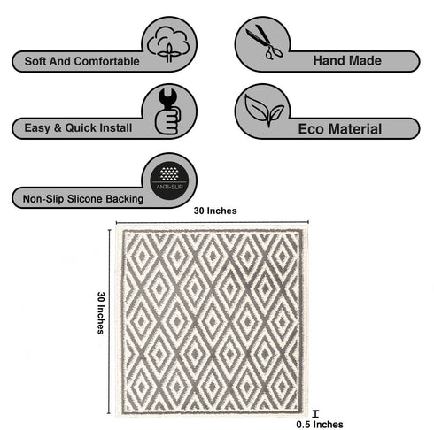 Light Aura Entryway Indoor Front Door Rugs Washable Indoor Doormat for Entrance with Non Slip Rubber Backing