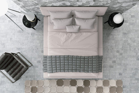Signature 100% Cotton Sheets - 4 Piece - Sheet & Pillowcase Sets - Grey Sheets Queen Set - Hotel Luxury - Organic Cotton Sheets - Cooling Sheets - Extra Soft - Queen Bed Set - Deep Pocket Queen Sheets