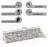 Primrose - Machine Washable - Grey/White Stair Treads with Rubber Backing