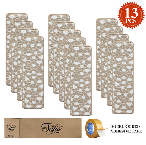 Staircase Steps Set of 13 Gold Carpet Runner