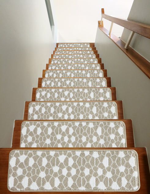 Staircase Steps Set of 13 Gold Carpet Runner