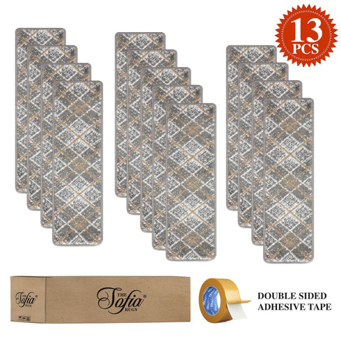 Gray Frost Indoor Carpet Stair Treads (Set of 13)