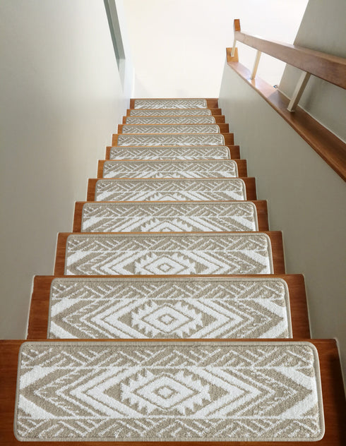 Gold & White Forest Stair Treads (Set of 13)