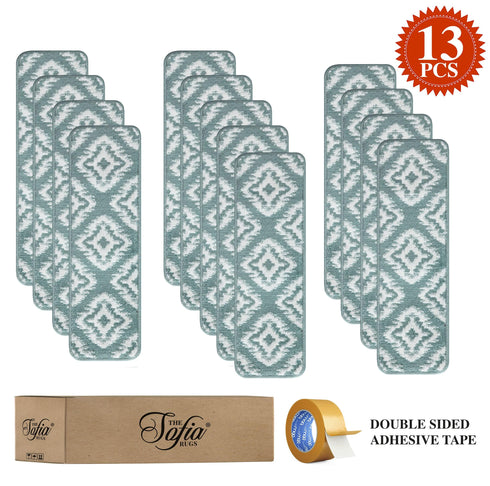 Teal Indoor Stair Treads (Set of 13)