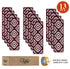 Red Snow Flake Stair Treads (Set of 13)