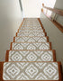 Light Brown & White Indoor Carpet Stair Treads (Pack of 13)