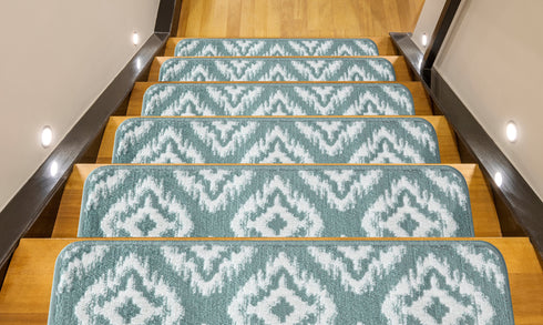Teal Indoor Stair Treads (Set of 13)