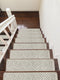 Light Brown Geometric Carpet Stair Treads (Set of 13)