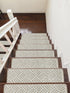 Light Brown Geometric Carpet Stair Treads (Set of 13)