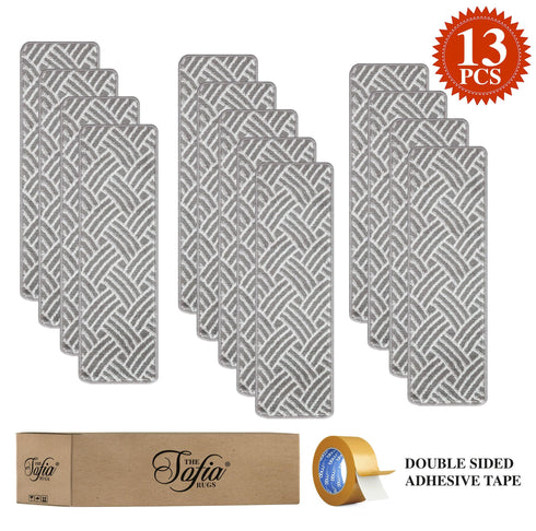 Gray & White Staircase Step Treads (Set of 13)