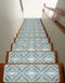 Teal Floral Carpet Stair Treads (Set of 13)