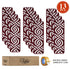 Maroon Stair Treads Low Pile (Set of 13)