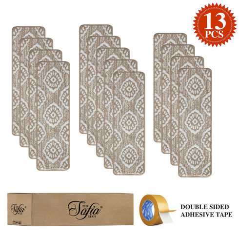 Floral Stair Treads - Carpet Indoor (Pack of 13)