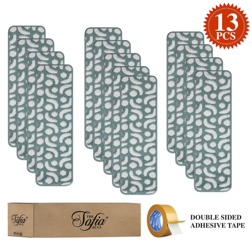 Teal Carpet Stair Runners (Pack of 13)