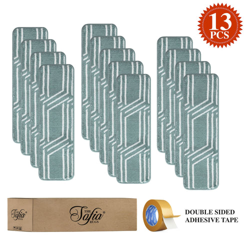 Teal Carpet Runner Strips (Set of 13)