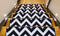 Navy Blue & White Wavy Carpet Stair Treads (Set of 13)