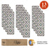 Grey & Blue Indoor Carpet Stair Runners (Set of 13)