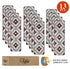 Grey & Red Carpet Stair Runners (Set of 13)