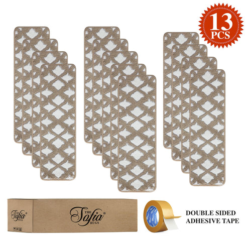 Beige Diamond Stair Tread Covers (Pack of 13)