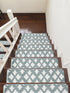 Teal Leaves Indoor Stair Treads (Set of 13)