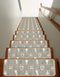 Beige & White Modern Stair Treads (Set of 13)