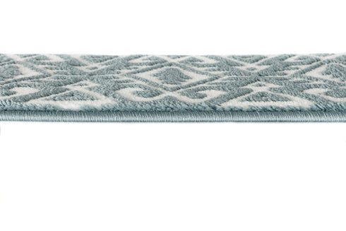 Aztec Blue Low Pile Indoor Stair Treads (Set of 13 Pack)